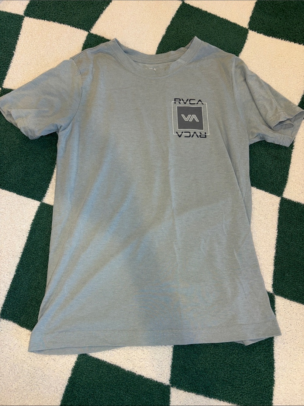 RVCA Gray Short Sleeve Logo Tee